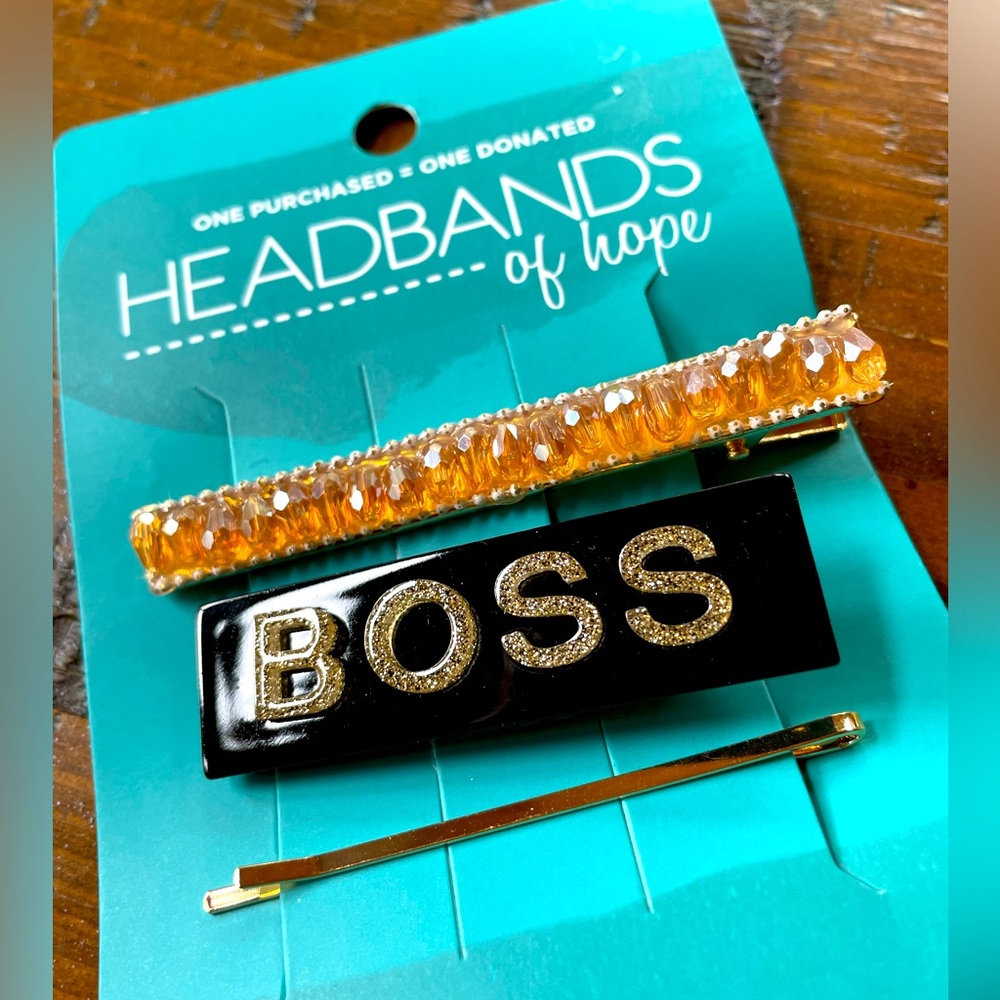 Boss collection hair clips and Bobbi pin.